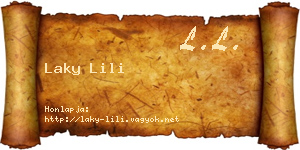 Laky Lili névjegykártya