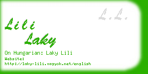 lili laky business card